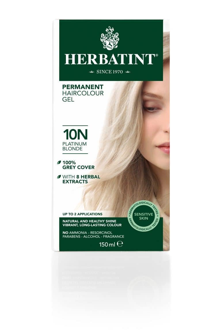 Matu krāsa Herbatint 10N Platinum blonde / Platīnblonda matu krāsa bez amonjaka, Matu krāsa sirmiem matiem