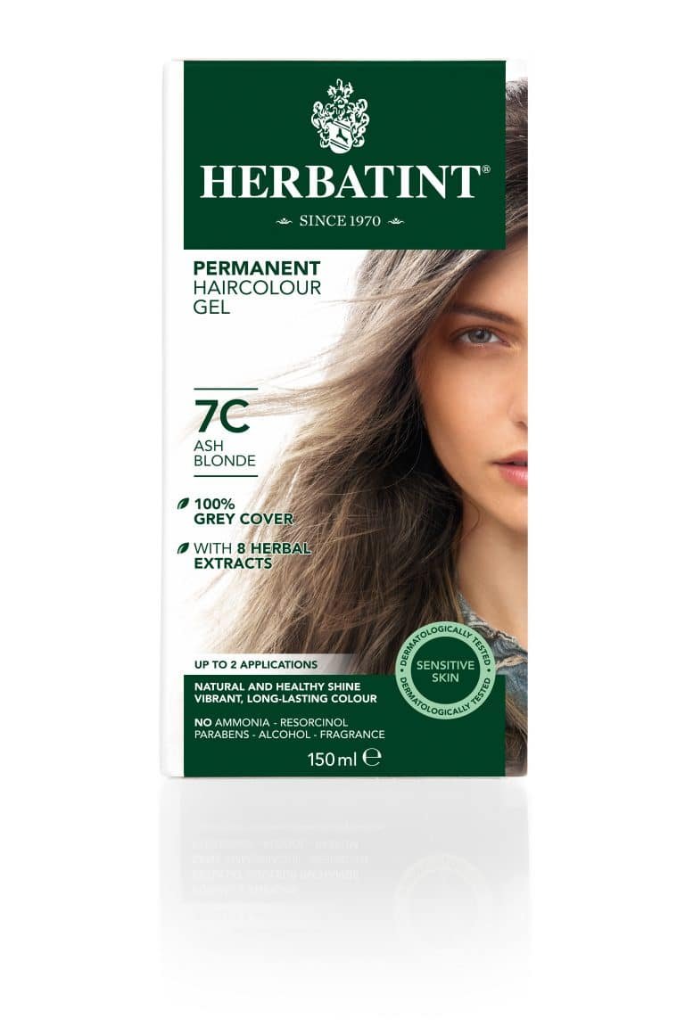 Matu krāsa Herbatint 7C Ash blonde / Pelēkblonda matu krāsa bez amonjaka, Matu krāsa sirmiem matiem