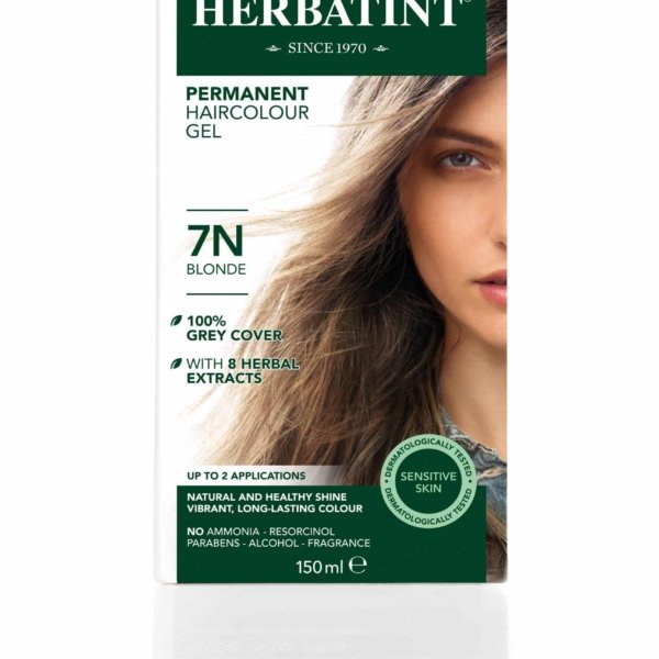 Matu krāsa Herbatint 7N Blonde / Blonda , matu krāsa bez amonjaka, Matu krāsa sirmiem matiem