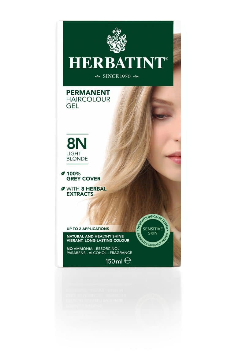 Matu krāsa Herbatint 8N Ligth Blonde / Gaiši blonda , matu krāsa bez amonjaka, Matu krāsa sirmiem matiem