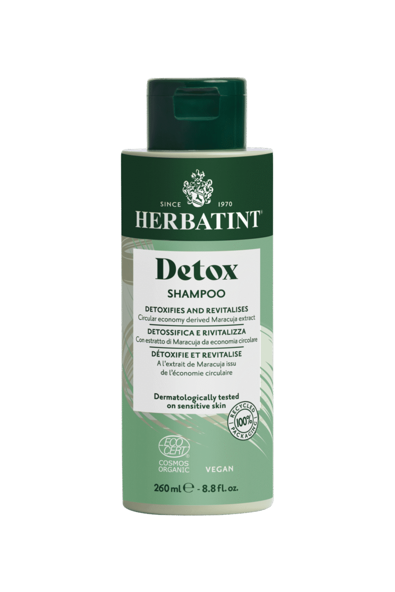 Detox shampoo, attīroš šampūns galvas ādai.