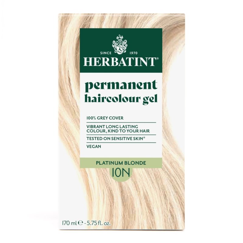 Matu krāsa Herbatint 10N Platinum blonde / Platīnblonda matu krāsa bez amonjaka, Matu krāsa sirmiem matiem