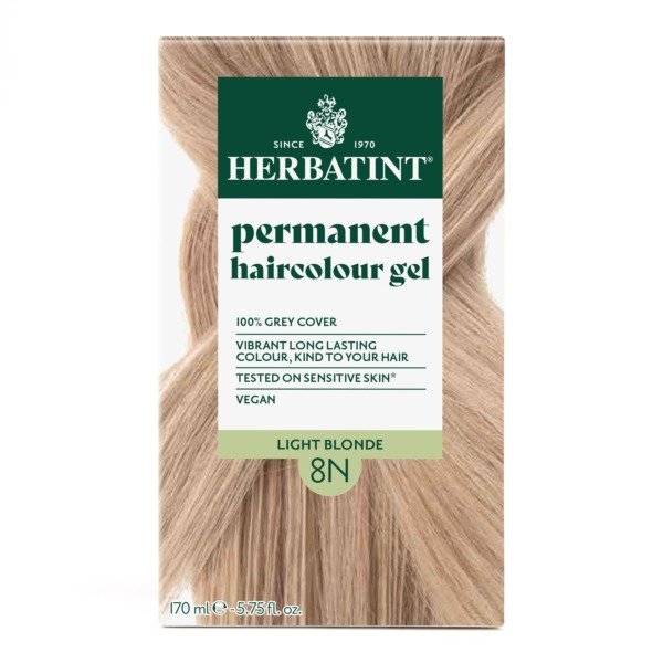 Matu krāsa Herbatint 8N Ligth Blonde / Gaiši blonda , matu krāsa bez amonjaka, Matu krāsa sirmiem matiem